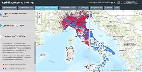 Verifica mappa copertura Fibra FTTC FTTH e FWA .